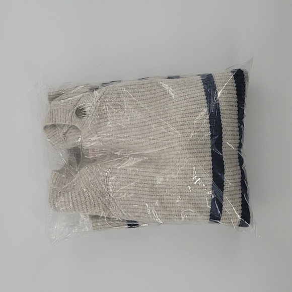 Knox Rose Women's Crewneck Ribbed Pullover Sweater navy/cream size M NWT - Picture 11 of 12